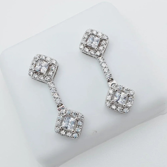 "925 Sterling Silver Cubic Zirconia Earrings, U19254677 - Picture 10 of 11